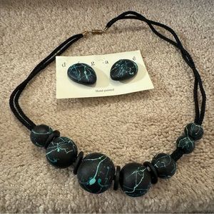 Set of necklace and earrings